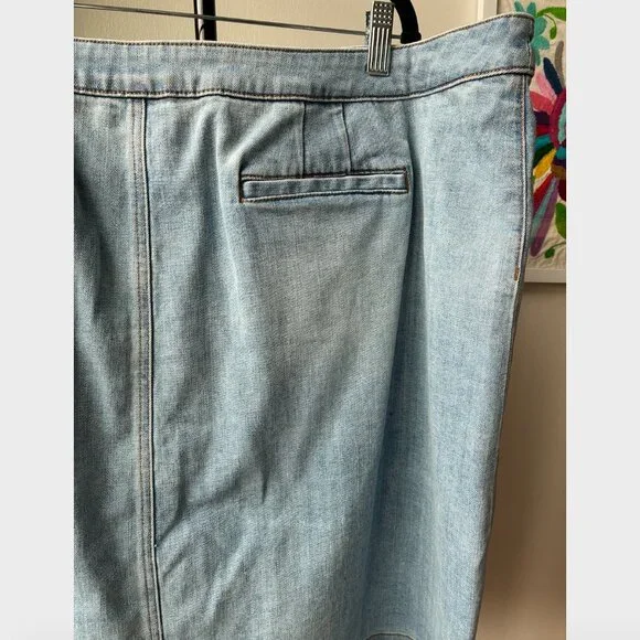 Talbots NWT Demi A-Line Midi Skirt - Salt Wash - Size 22W - Picture 8 of 12